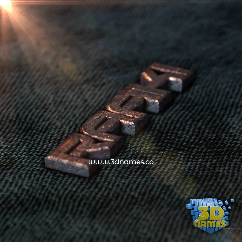 raaki in Rusty Metal style - 3D name wallpaper