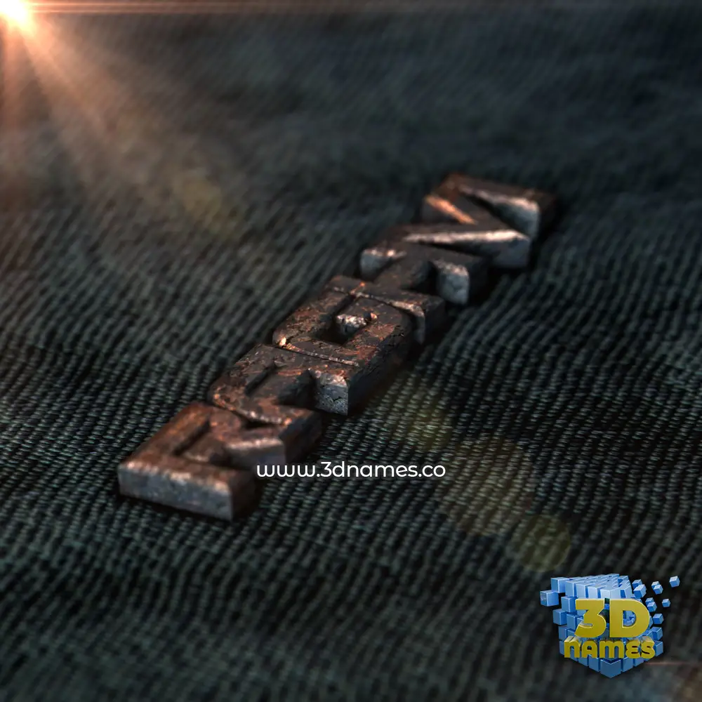raghvi in Rusty Metal style - 3D name wallpaper