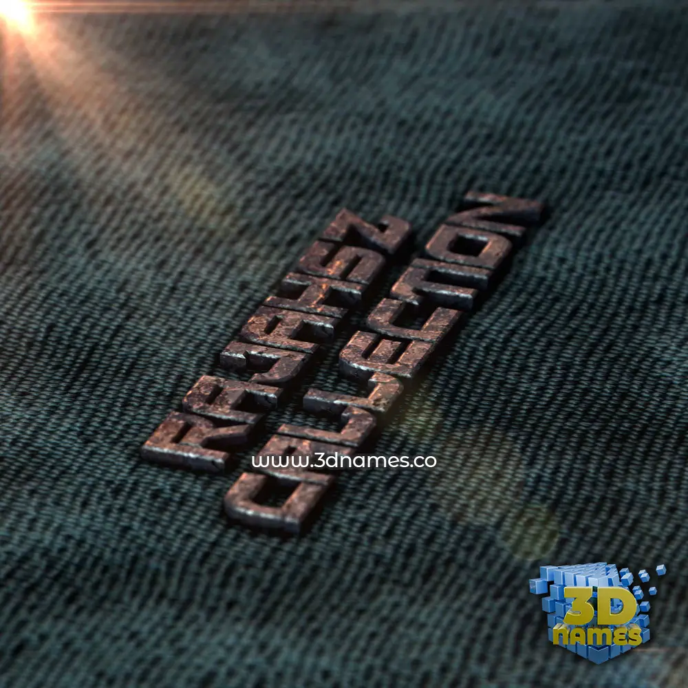 rajahsz callection in Rusty Metal style - 3D name wallpaper