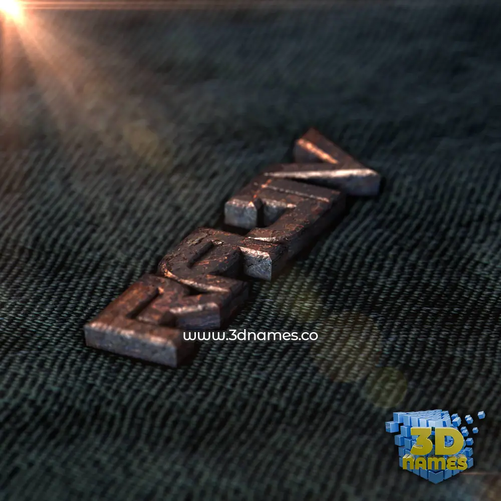rajiv in Rusty Metal style - 3D name wallpaper
