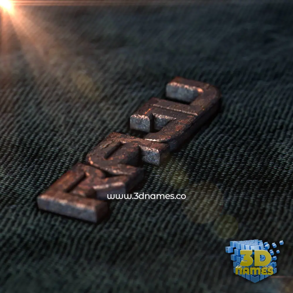 raju in Rusty Metal style - 3D name wallpaper