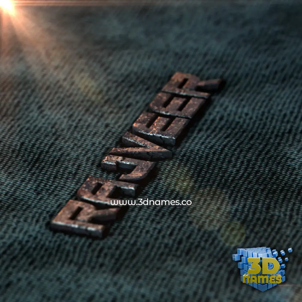 rajveer in Rusty Metal style - 3D name wallpaper