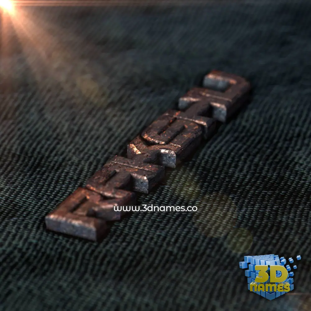 rakshu in Rusty Metal style - 3D name wallpaper