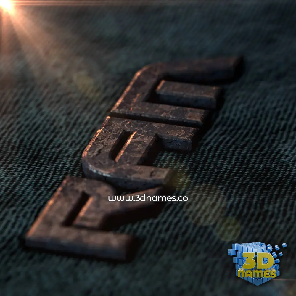 ram in Rusty Metal style - 3D name wallpaper