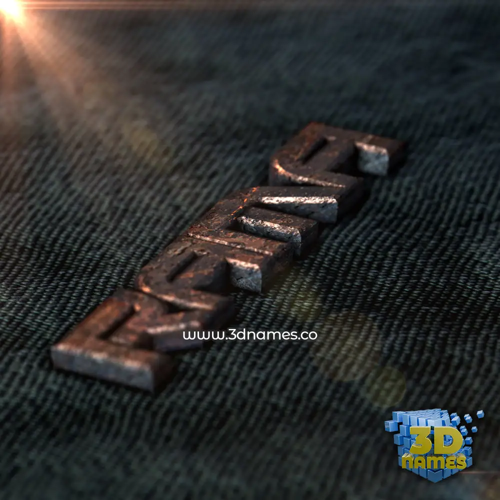 rama in Rusty Metal style - 3D name wallpaper