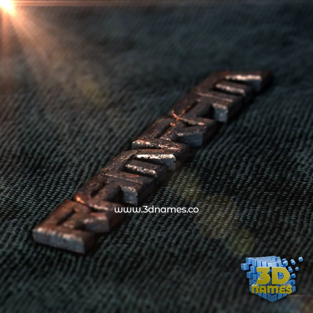 ramram in Rusty Metal style - 3D name wallpaper