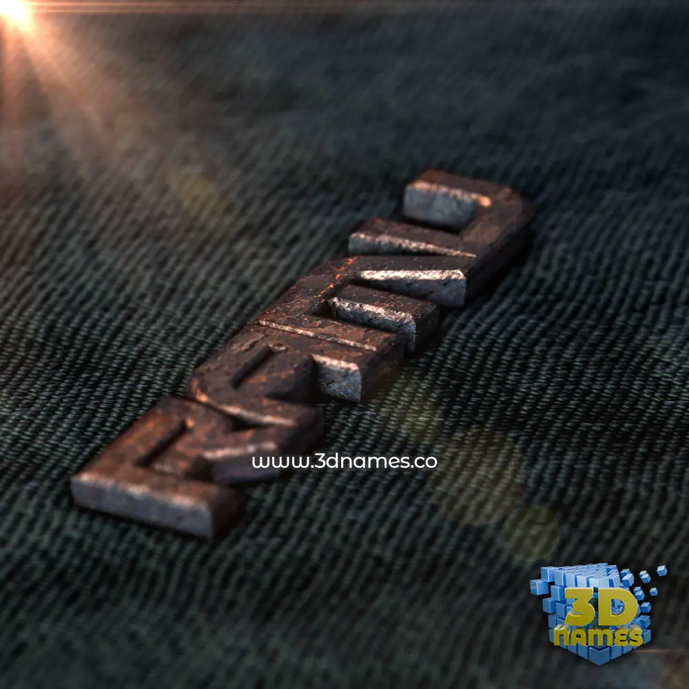 ramu in Rusty Metal style - 3D name wallpaper