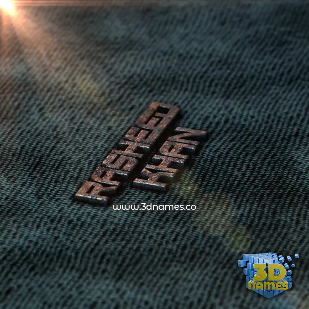 rasheed khan in Rusty Metal style - 3D name wallpaper