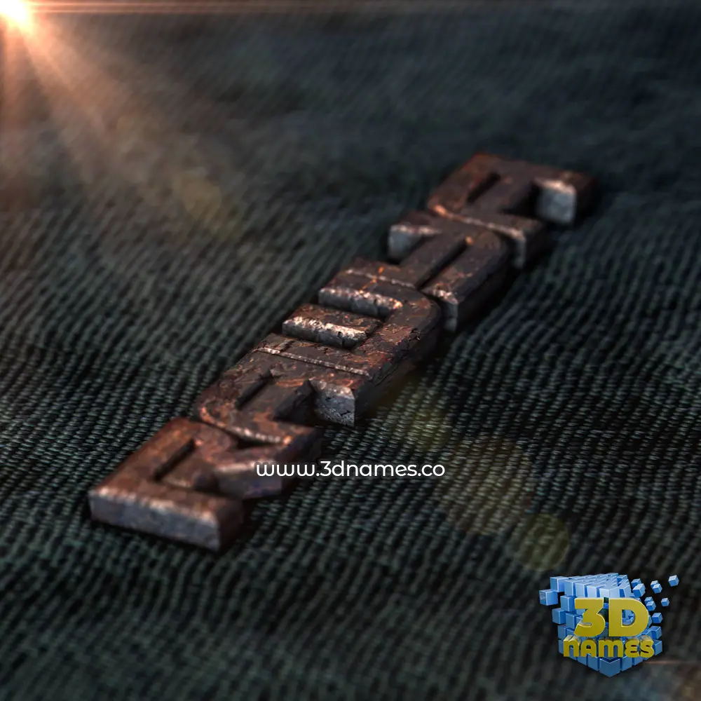 rawya in Rusty Metal style - 3D name wallpaper