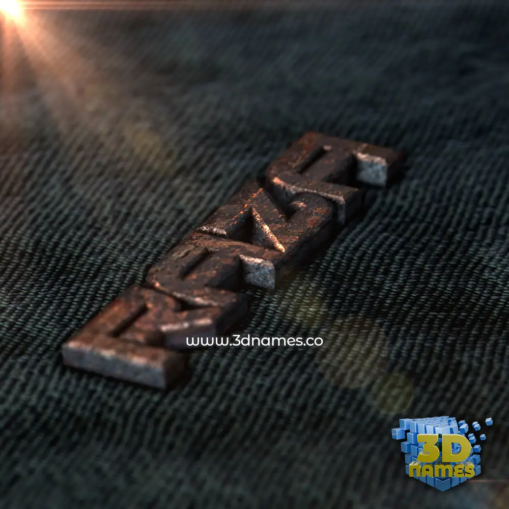 raza in Rusty Metal style - 3D name wallpaper