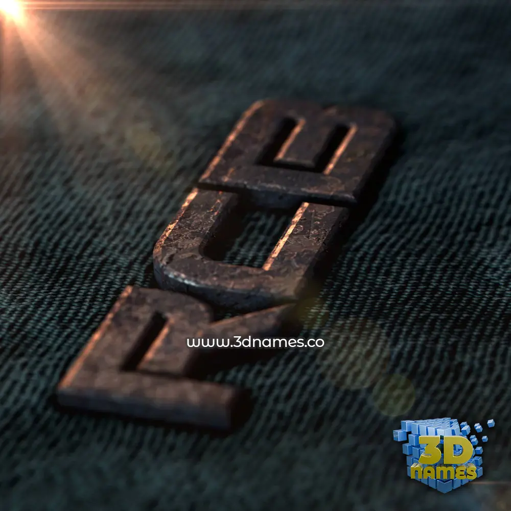rcb in Rusty Metal style - 3D name wallpaper