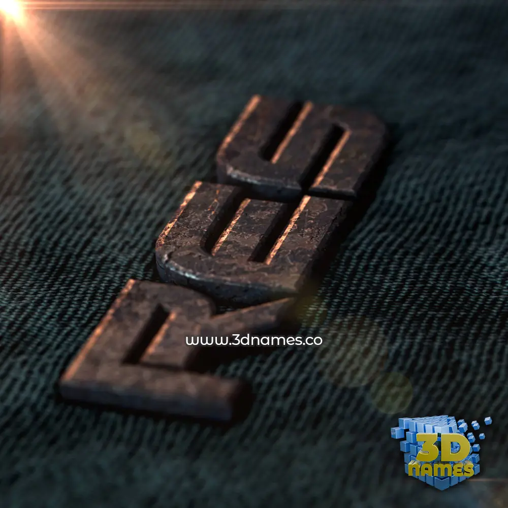 res in Rusty Metal style - 3D name wallpaper