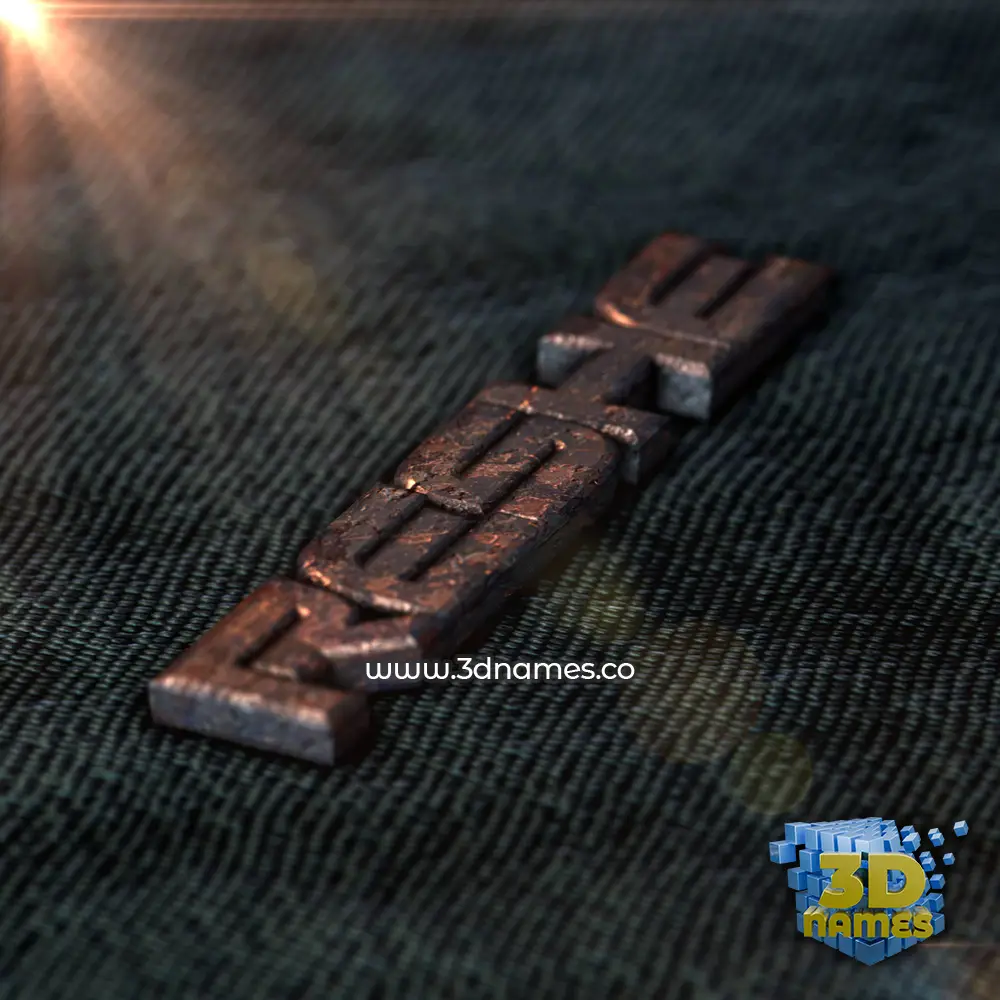reshe in Rusty Metal style - 3D name wallpaper