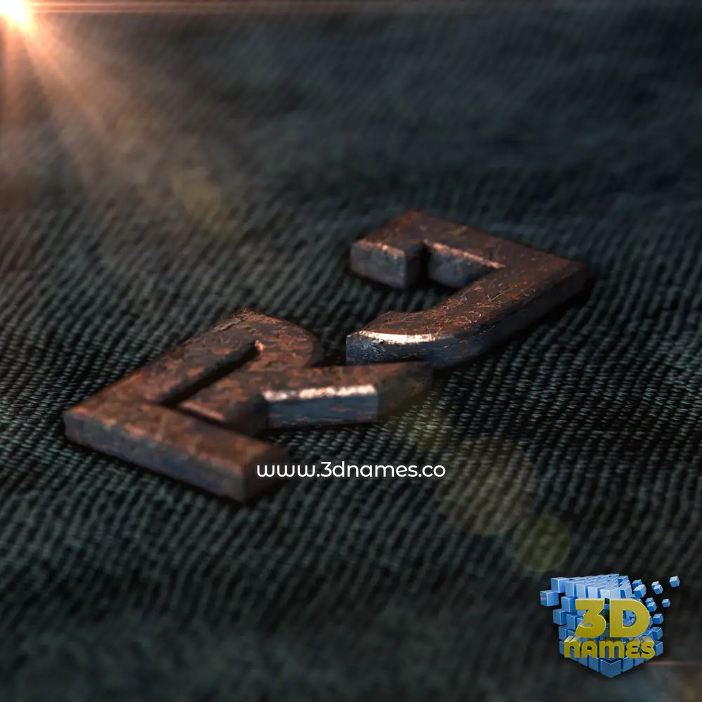 rj in Rusty Metal style - 3D name wallpaper
