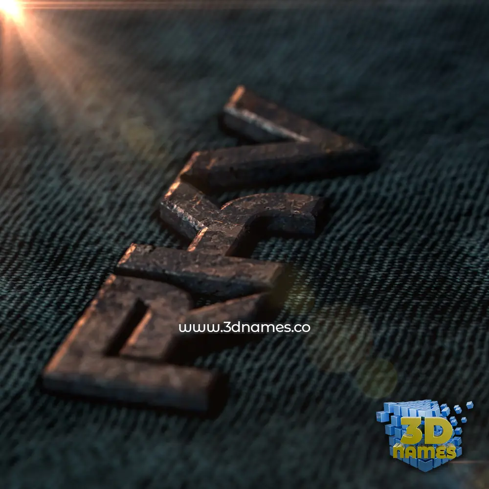 rkv in Rusty Metal style - 3D name wallpaper