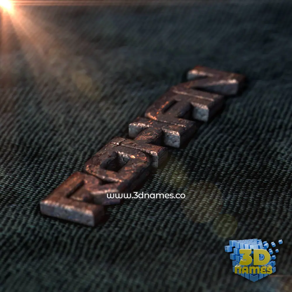 rohan in Rusty Metal style - 3D name wallpaper