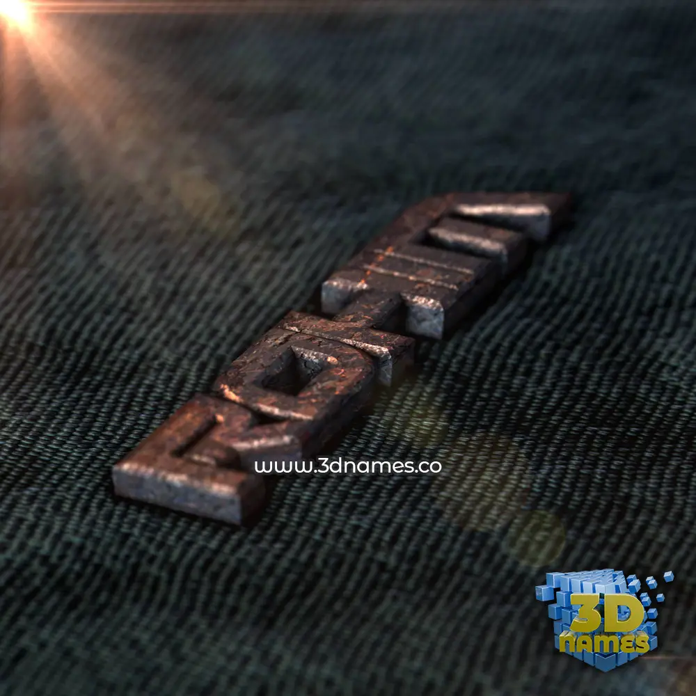 rohim in Rusty Metal style - 3D name wallpaper