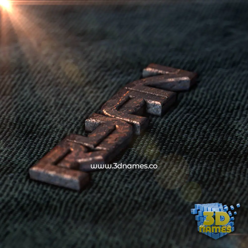 ryan in Rusty Metal style - 3D name wallpaper