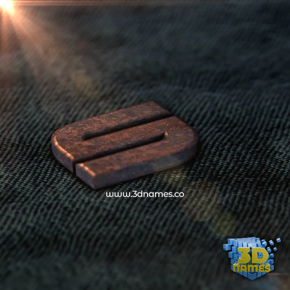 s in Rusty Metal style - 3D name wallpaper