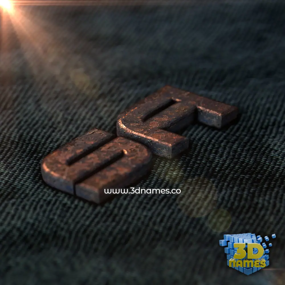 sa in Rusty Metal style - 3D name wallpaper