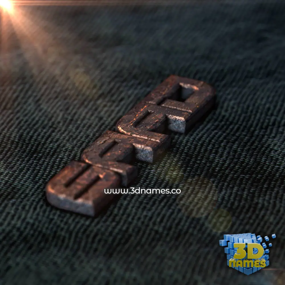 saad in Rusty Metal style - 3D name wallpaper