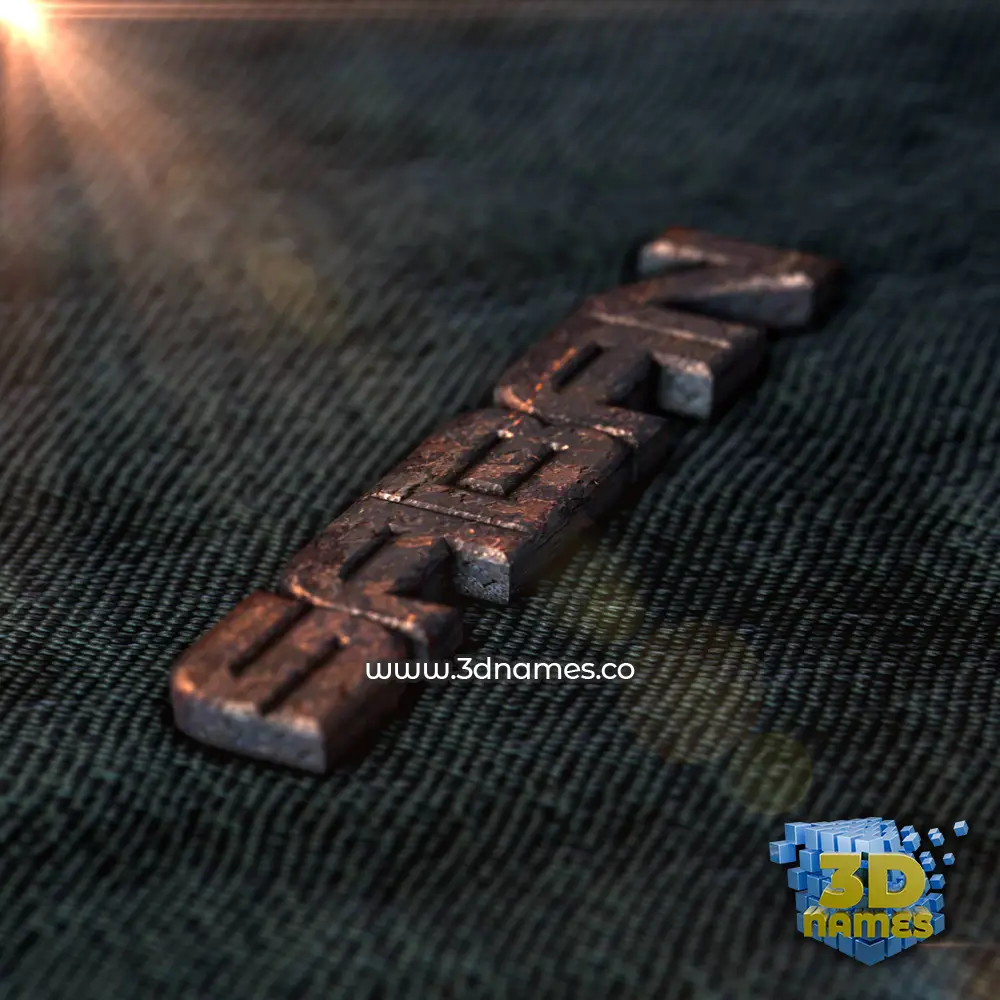 saban in Rusty Metal style - 3D name wallpaper