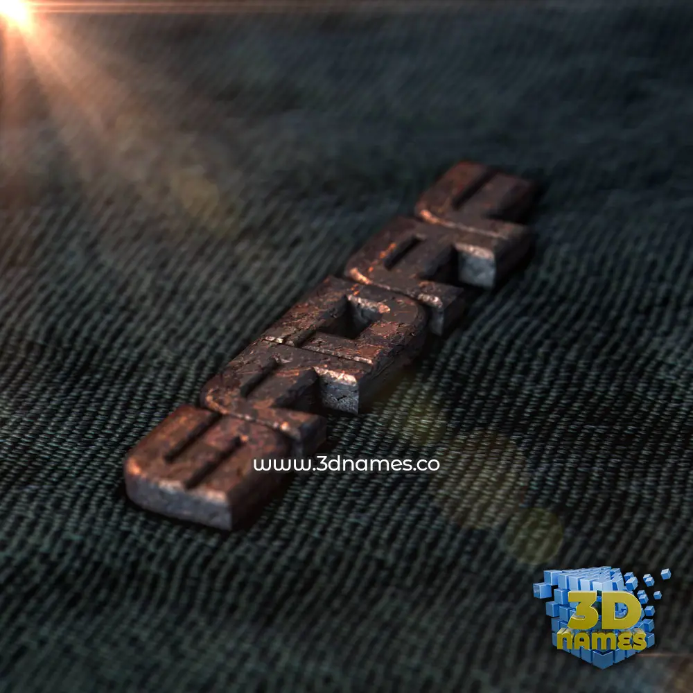 sadaf in Rusty Metal style - 3D name wallpaper