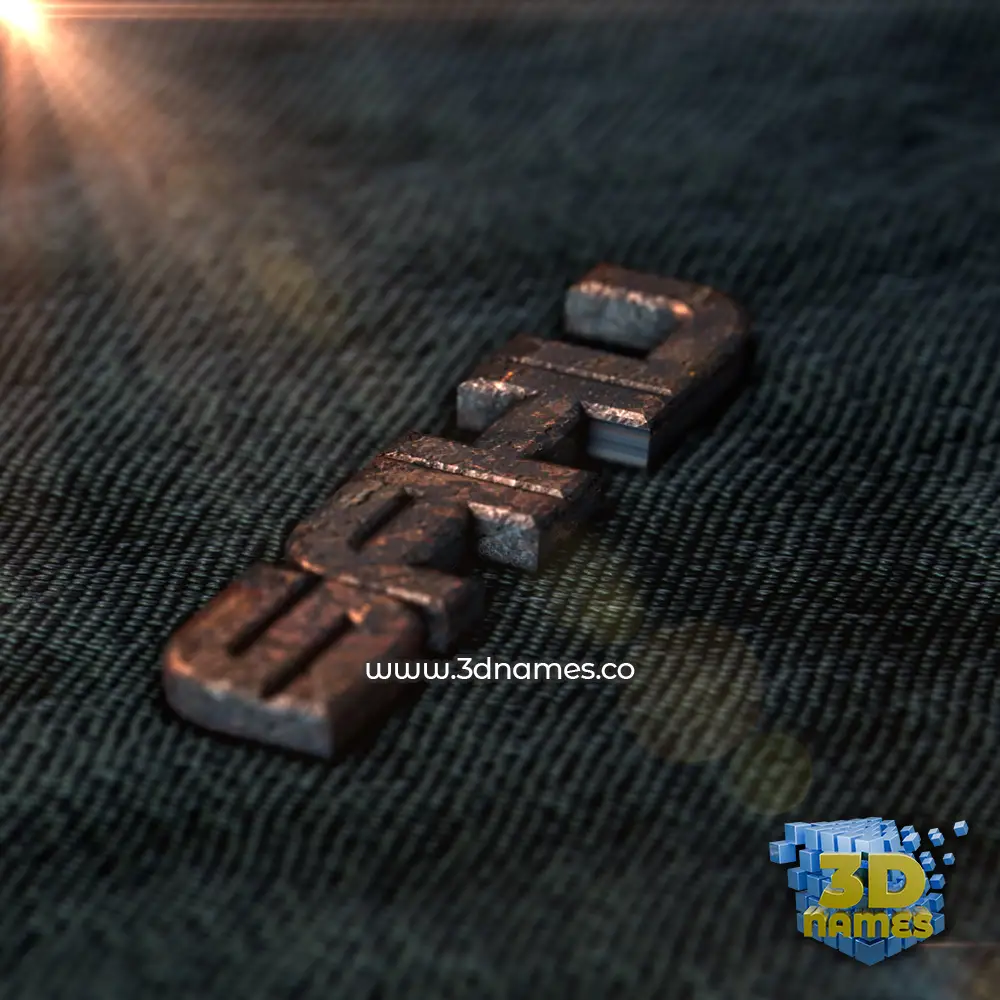 sahu in Rusty Metal style - 3D name wallpaper