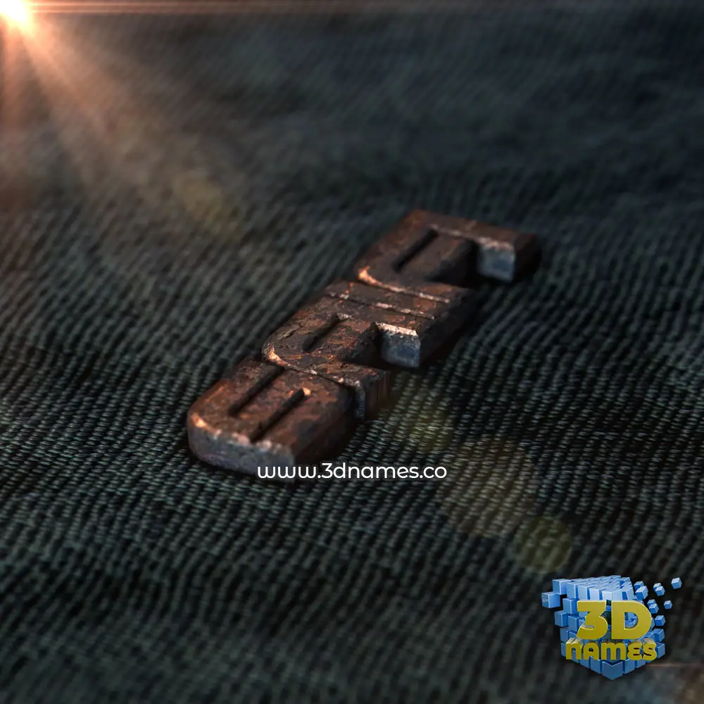 saifi in Rusty Metal style - 3D name wallpaper