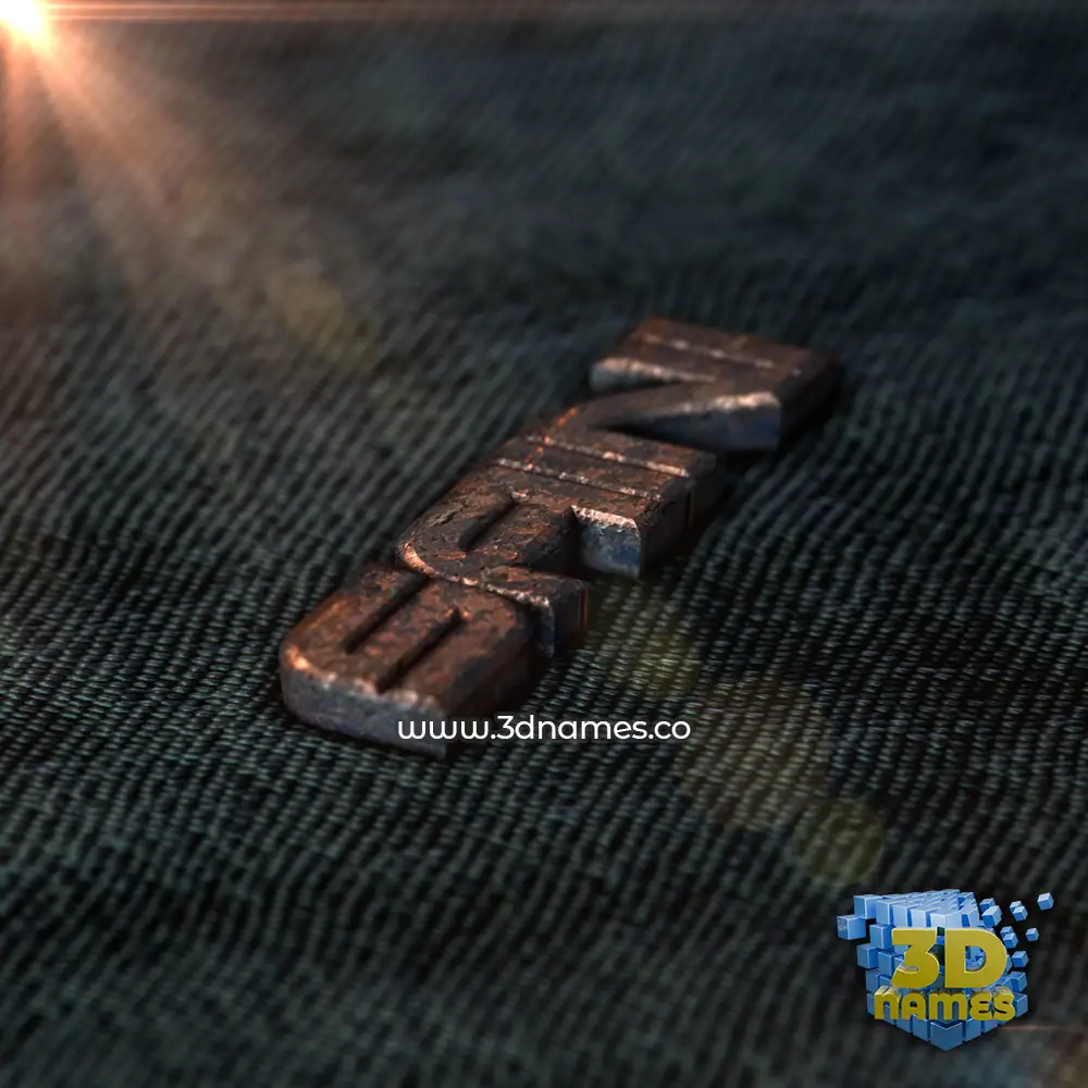 saini in Rusty Metal style - 3D name wallpaper