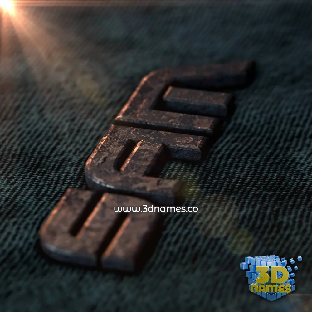 sam in Rusty Metal style - 3D name wallpaper