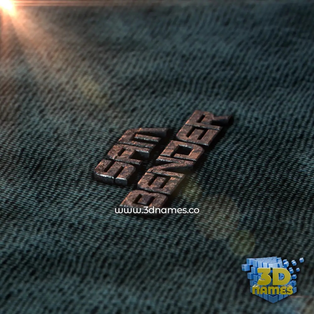 sam bender in Rusty Metal style - 3D name wallpaper