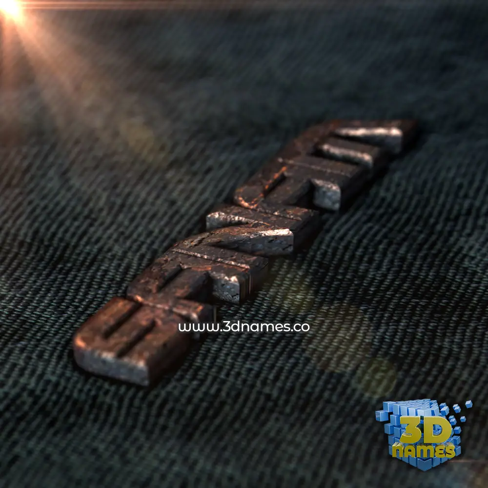sanam in Rusty Metal style - 3D name wallpaper