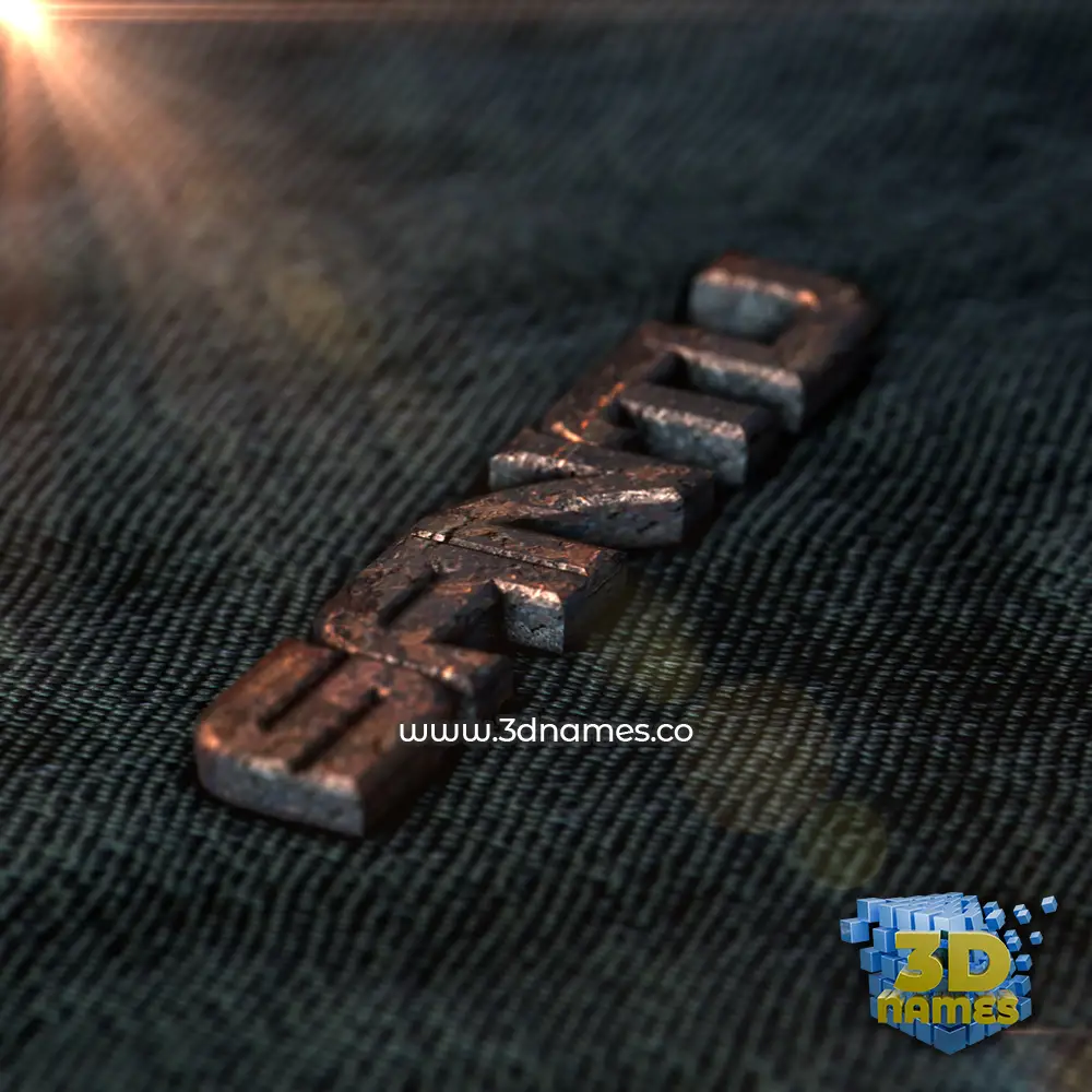 santu in Rusty Metal style - 3D name wallpaper