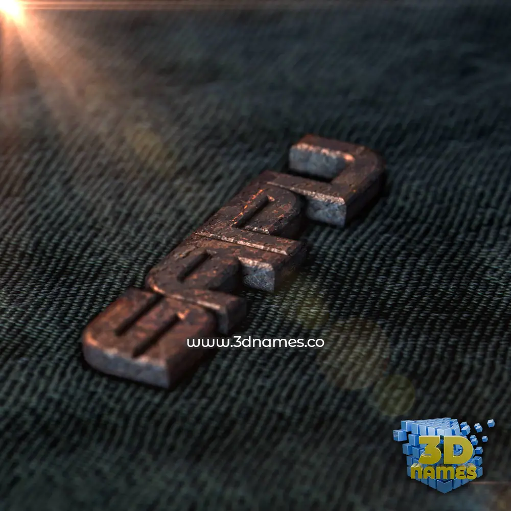sapu in Rusty Metal style - 3D name wallpaper