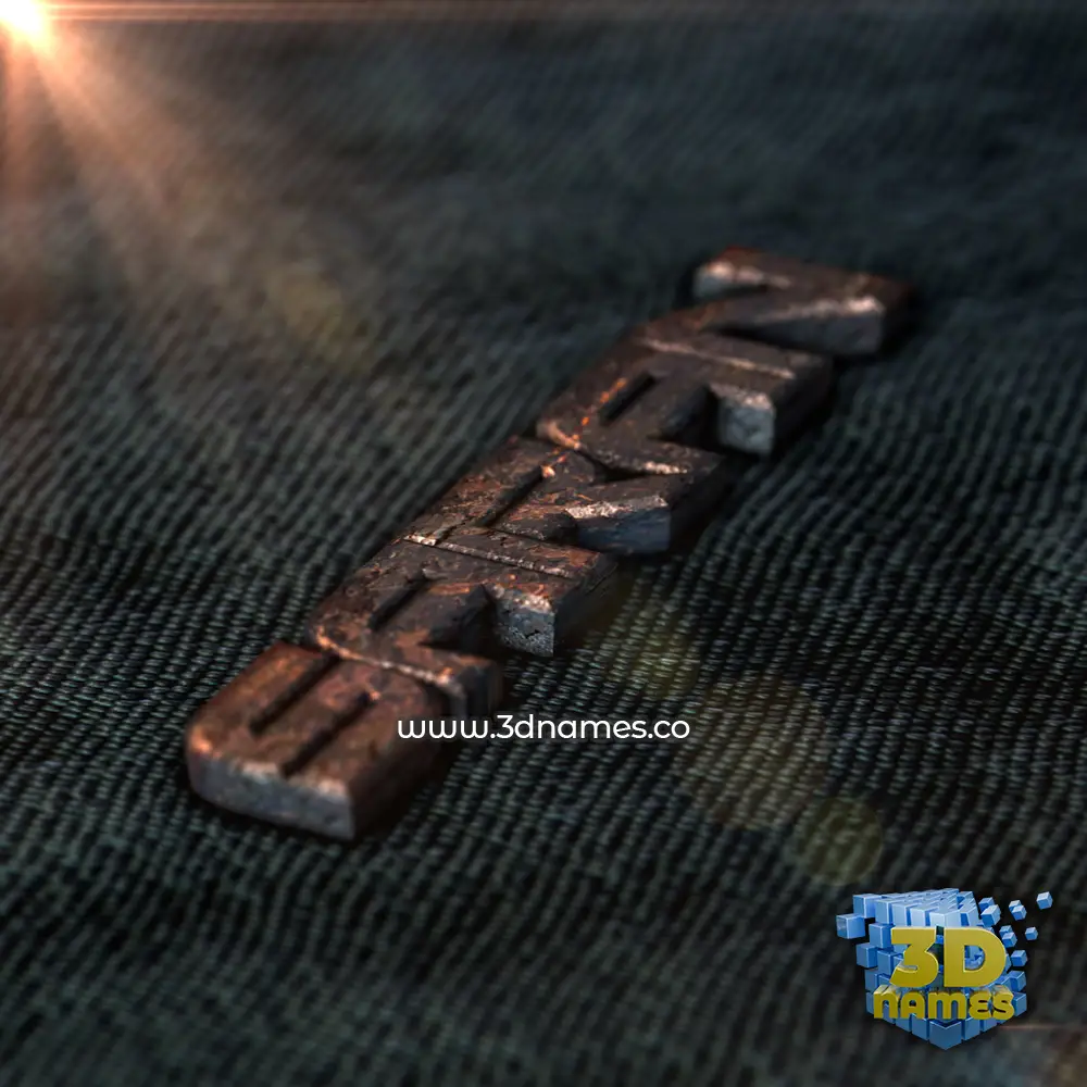 saran in Rusty Metal style - 3D name wallpaper