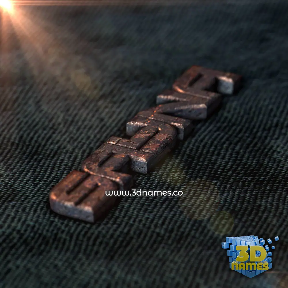 sayna in Rusty Metal style - 3D name wallpaper