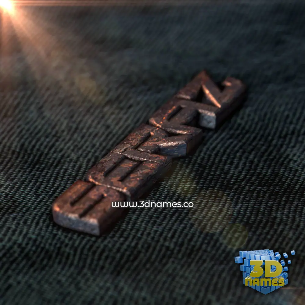 seraz in Rusty Metal style - 3D name wallpaper