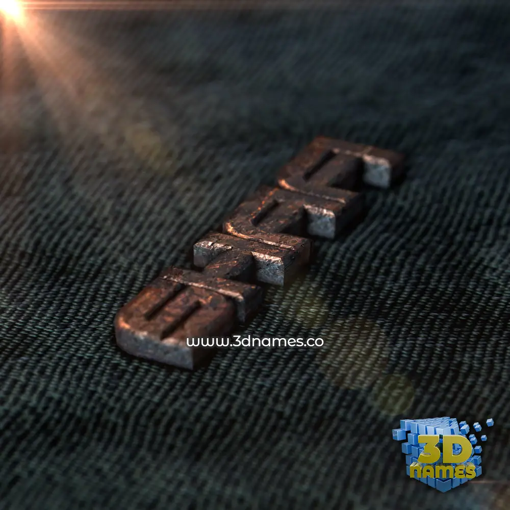 shafi in Rusty Metal style - 3D name wallpaper