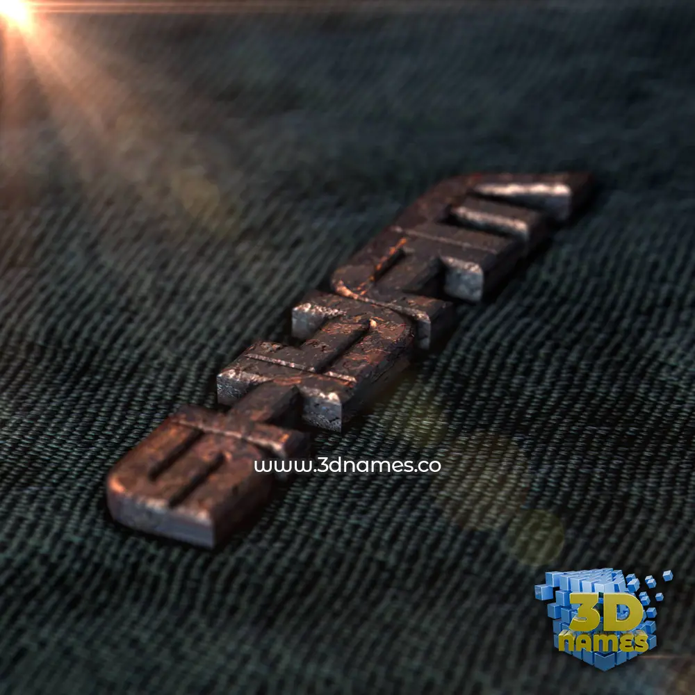 shyam in Rusty Metal style - 3D name wallpaper