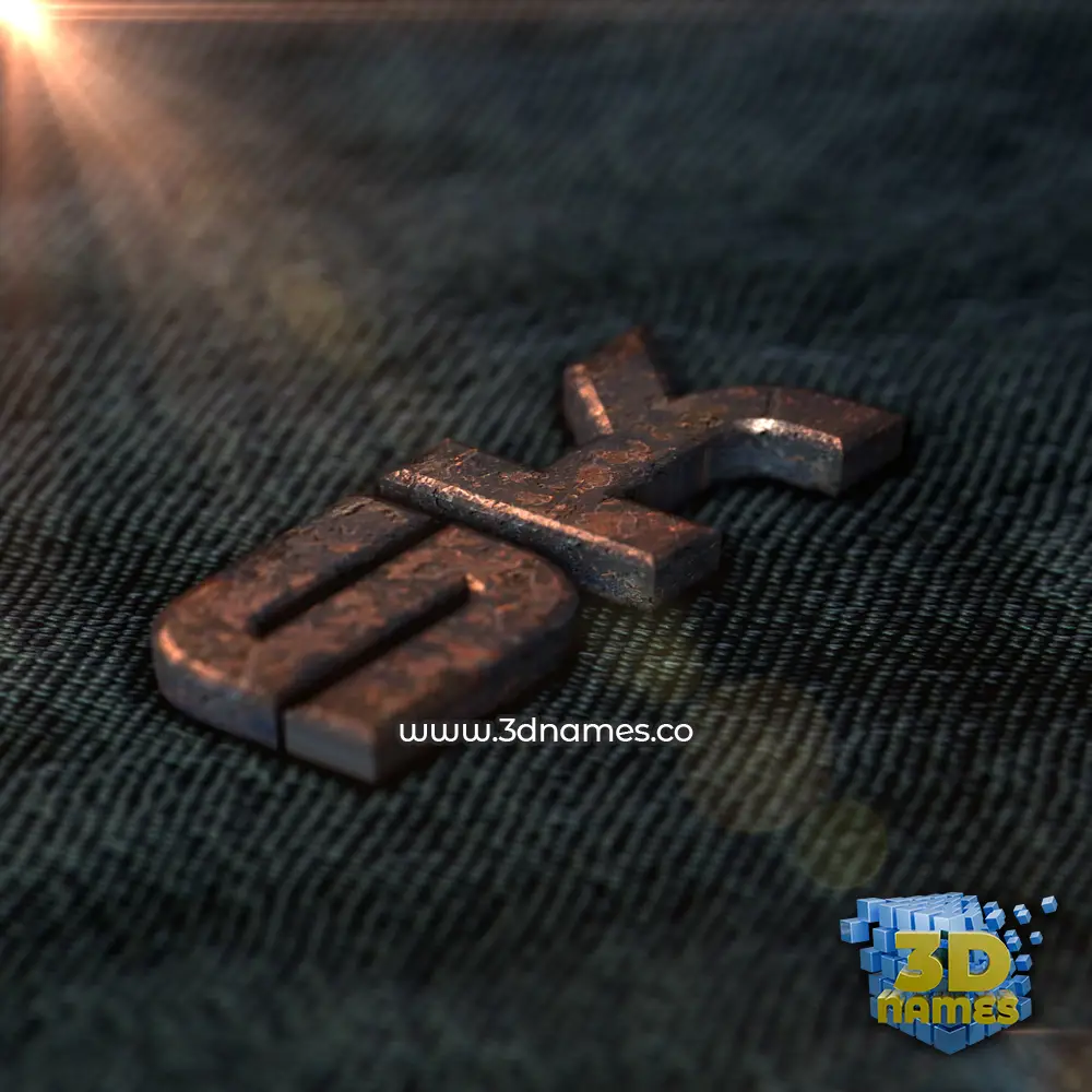 sk in Rusty Metal style - 3D name wallpaper
