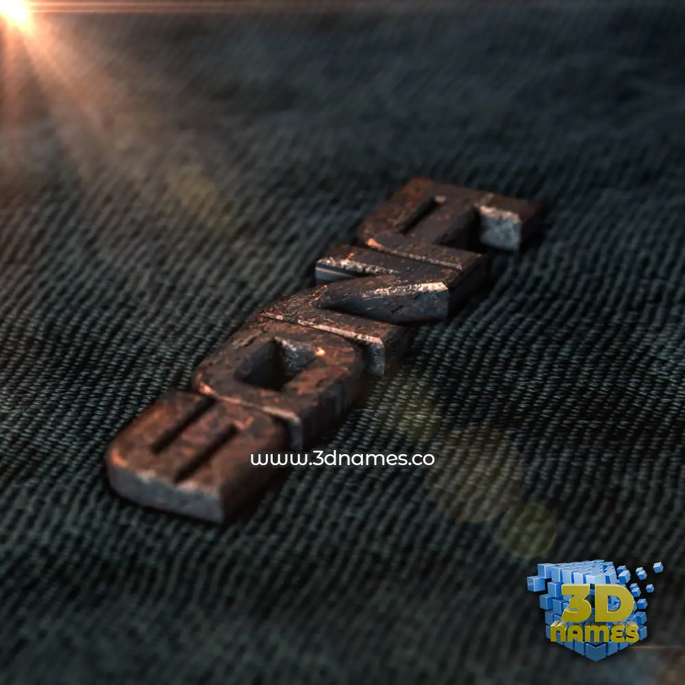 sona in Rusty Metal style - 3D name wallpaper