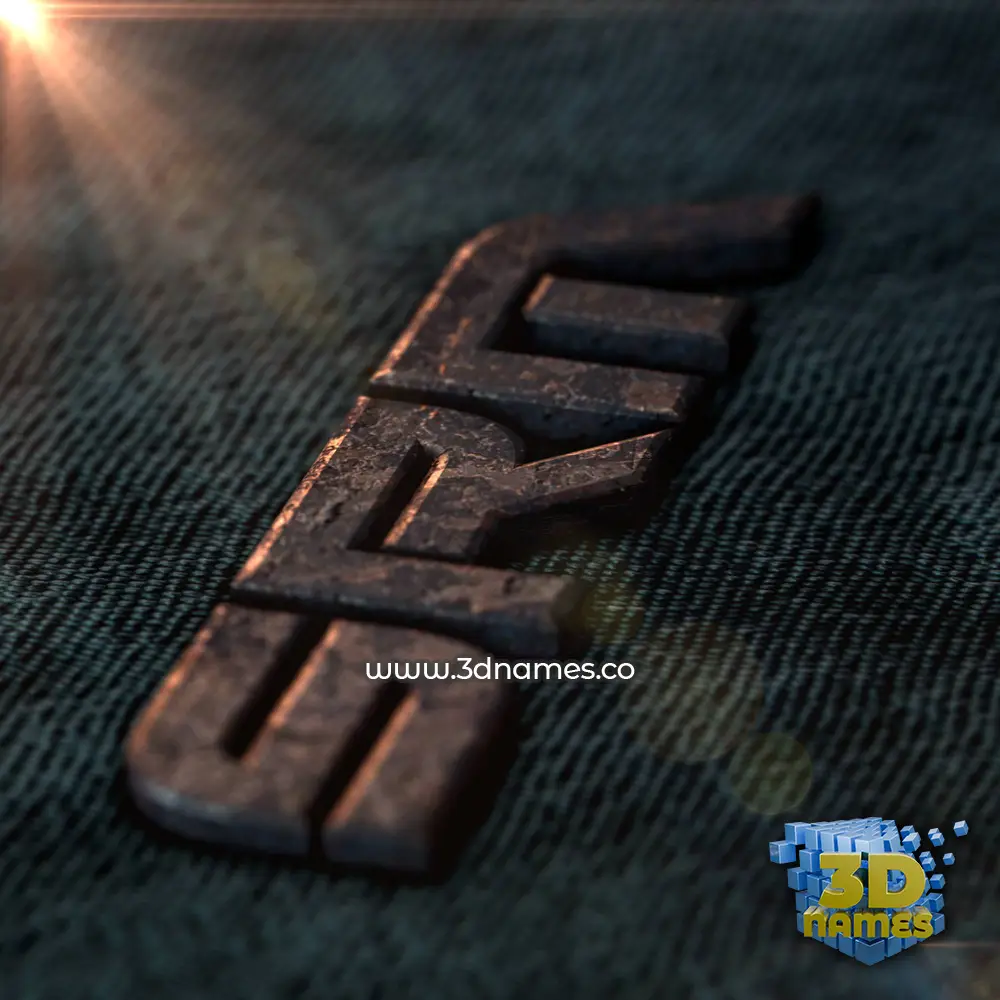 srm in Rusty Metal style - 3D name wallpaper