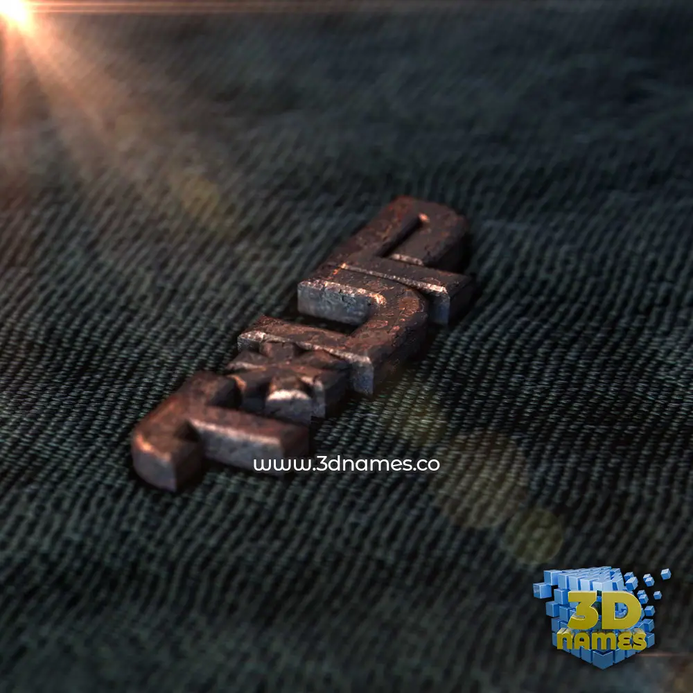 t up in Rusty Metal style - 3D name wallpaper