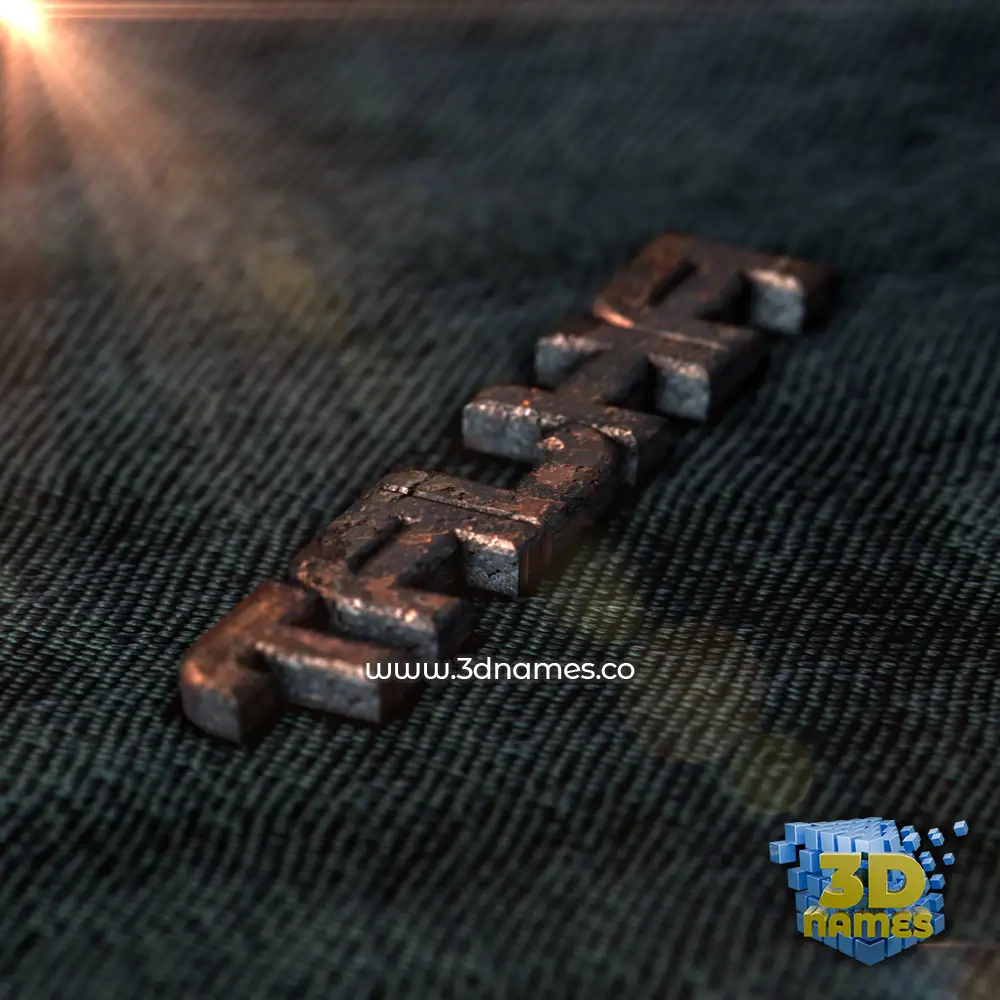 talha in Rusty Metal style - 3D name wallpaper