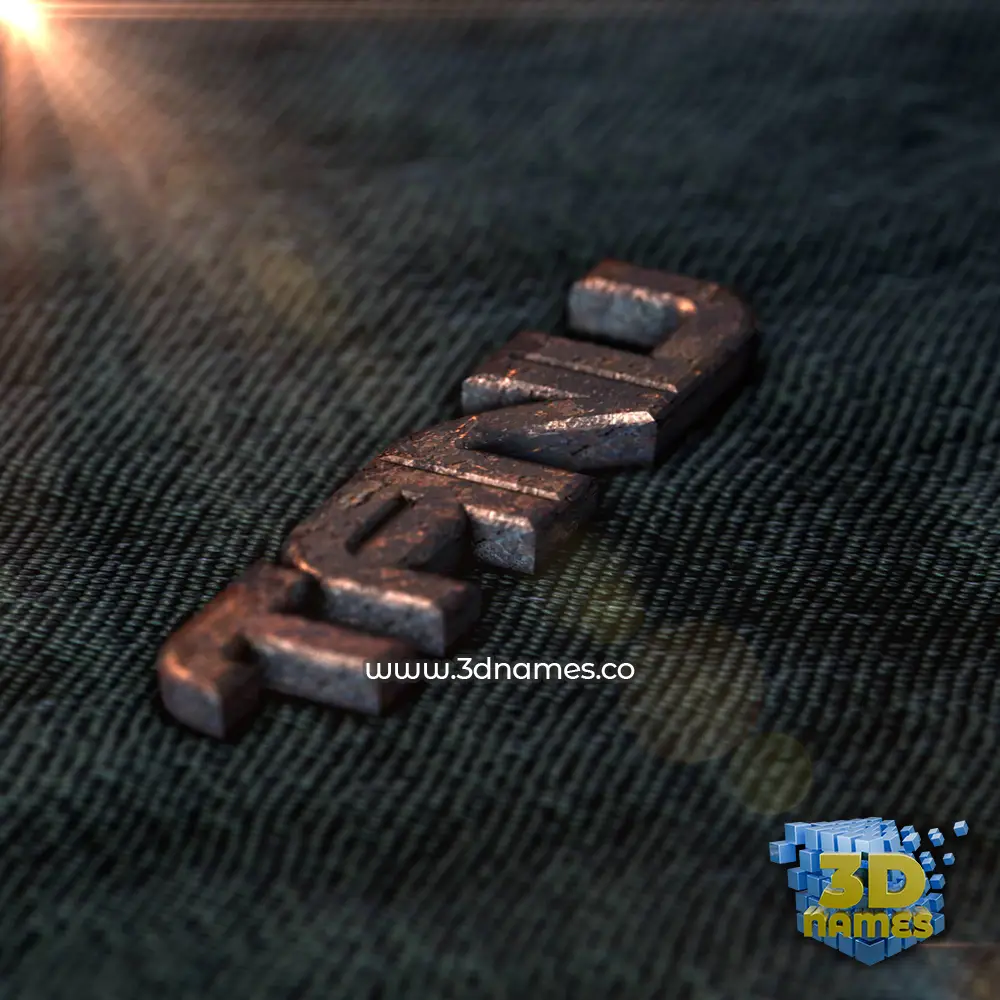 tanu in Rusty Metal style - 3D name wallpaper