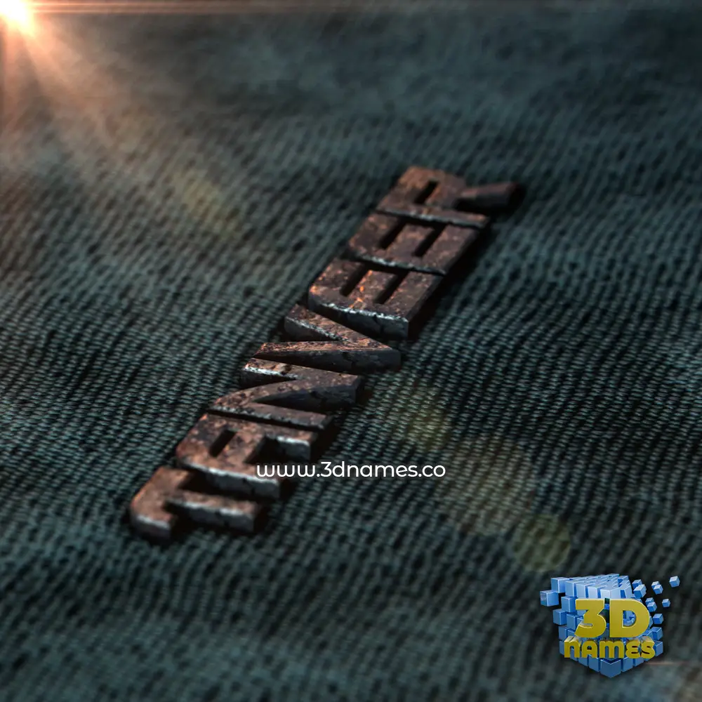 tanveer in Rusty Metal style - 3D name wallpaper