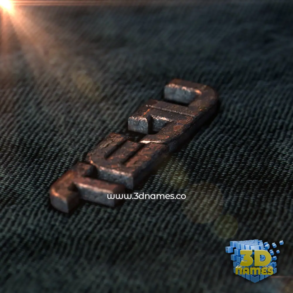 teju in Rusty Metal style - 3D name wallpaper
