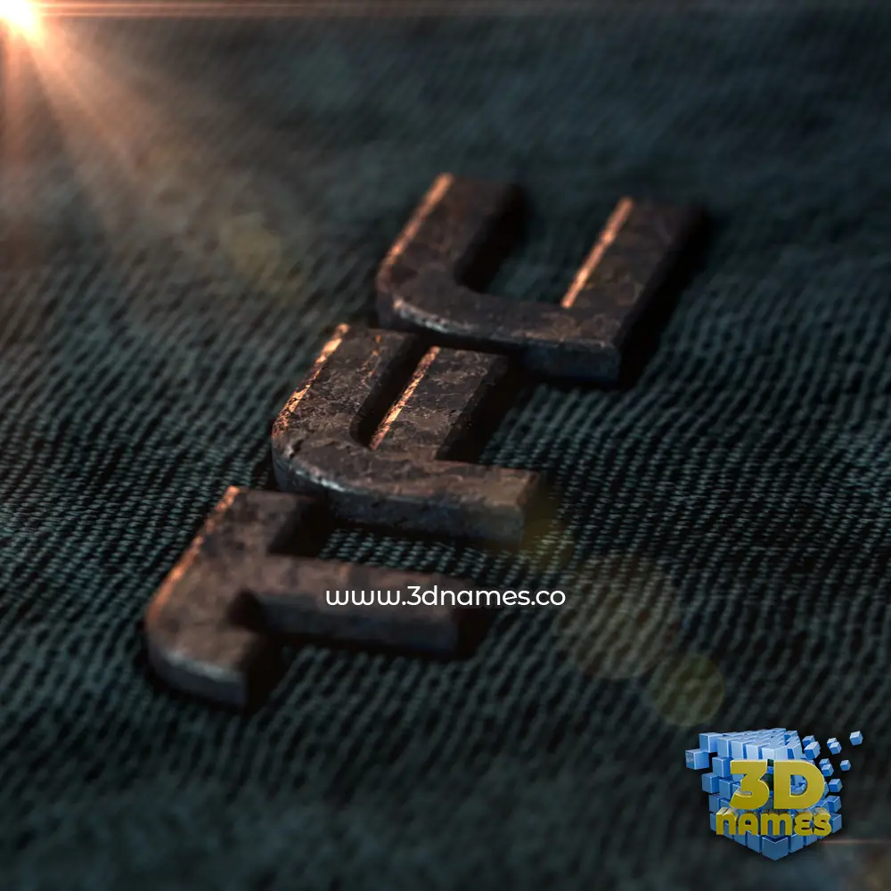 tfc in Rusty Metal style - 3D name wallpaper