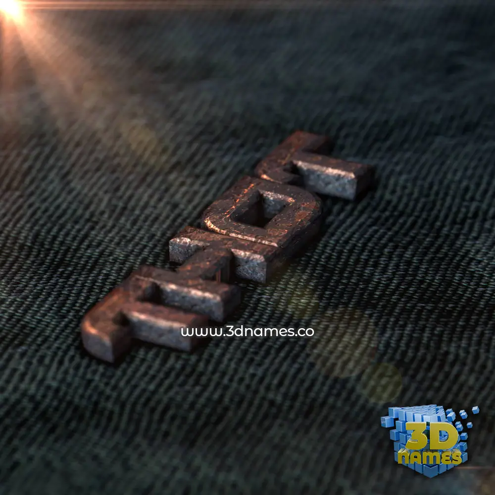thot in Rusty Metal style - 3D name wallpaper